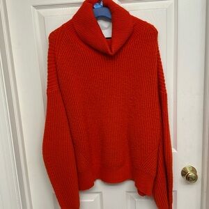 H&M Red Oversized Turtleneck